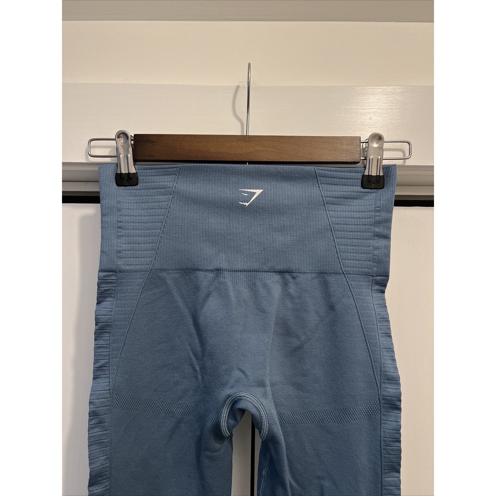 Gymshark‎ Energy Seamless Leggings BLUE Holes/Perforated Sz XS Extra Small - Picture 6 of 8